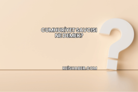 Cumhuriyet Savcısı Ne Demek?