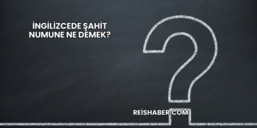 İngilizcede Şahit Numune Ne Demek?